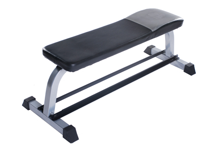 Flat bench with dumbbell rack